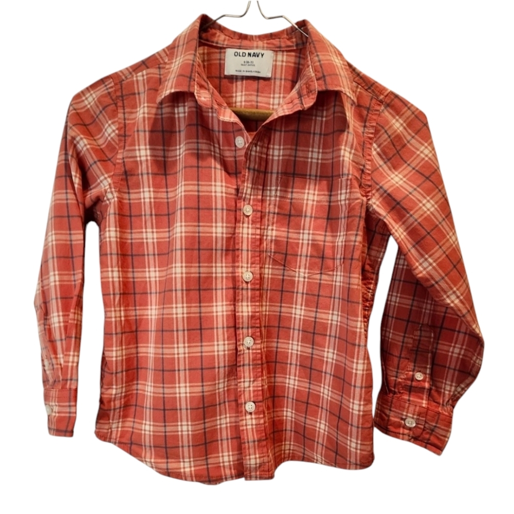 Old Navy boys  Plaid Shirt - Red